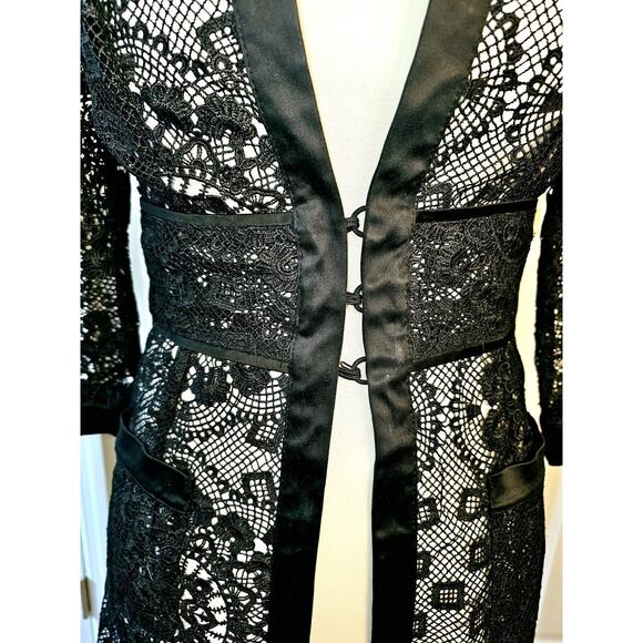 Mariano Sheer Lace Long Dress Jacket/Blazer Size 4 Rare Find! - Picture 5 of 13